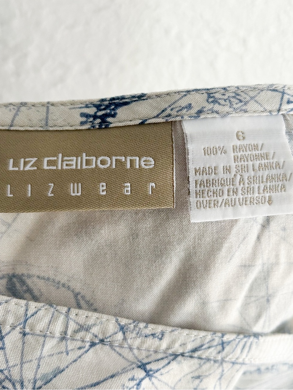 Vintage Liz Claiborne Map Print Wrap Midi Skirt Whimsigoth Academia sz 6 - Picture 5 of 5